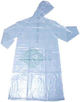 Transparent PVC clear plastic mac-clear pvc raincoat-womens vinyl raincoat